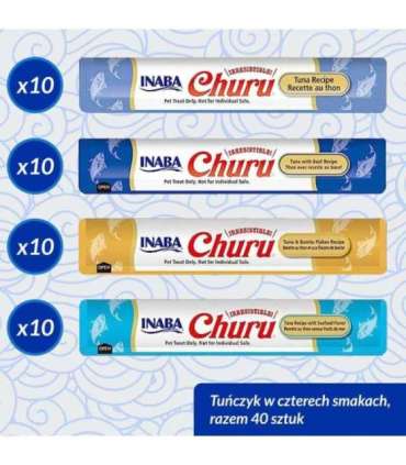 INABA Churu Variety box Tuna with seafood - cat treats - 40 x 14g