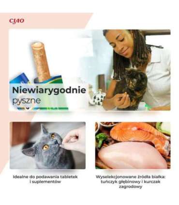 INABA Churu Rolls Chicken recipe wraps Tuna with scallop recipe - cat treats - 4x10 g