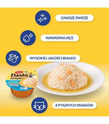 INABA Dashi Delights Chicken with scallop in broth - cat treats - 70g