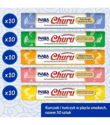 INABA Churu Varieties Chicken and tuna - cat treats - 50 x 14g