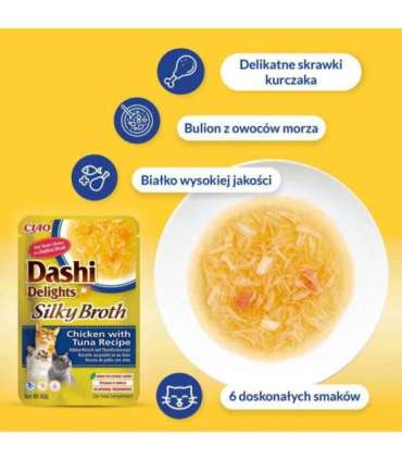INABA CAT Dashi Delights Silky Broth Chicken with Cheese - treat for cats - 40g