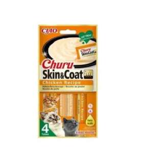 INABA Churu Skin&Coat Chicken recipe - cat treats - 4x14 g