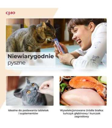 INABA Churu Tuna with Beef Recipe - cat treats - 4x14 g