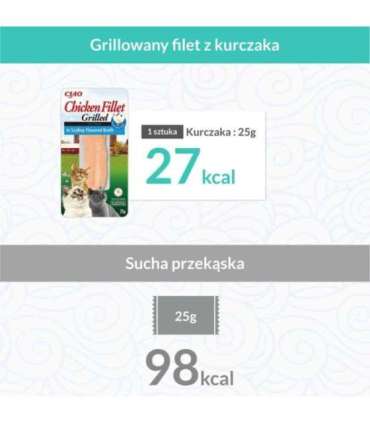 INABA Grilled Chicken Extra tender fillet in scallop flavored broth - cat treats - 25 g