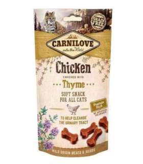 CARNILOVE Semi-Moist Snack Chicken & Thyme - Cat treat with chicken and thyme - 50 g