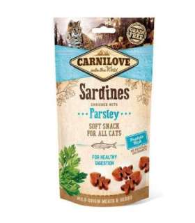 CARNILOVE Semi-Moist Snack Sardines & Parsley - Cat treat with sardines and parsley - 50 g