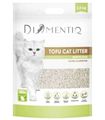 DIAMENTIQ Tofu Matcha Ultra clumping - plant-based litter - 2.5 kg
