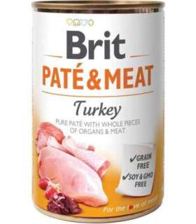BRIT Paté & Meat with Turkey - wet dog food - 400g