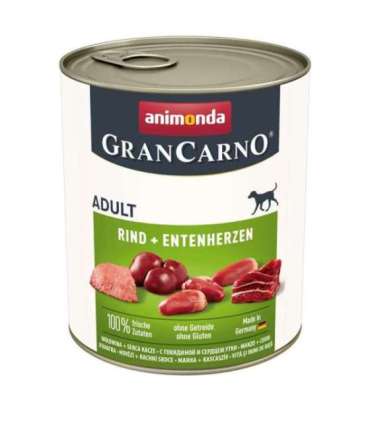 ANIMONDA GranCarno Adult Beef and duck hearts - wet dog food - 400g