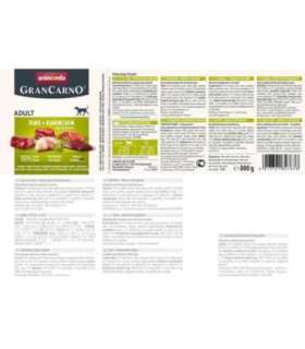 ANIMONDA GranCarno Adult Beef, rabbit and herbs - wet dog food - 800g