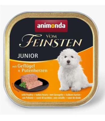 ANIMONDA Vom Feinsten Junior Poultry and turkey heart - wet dog food - 150g
