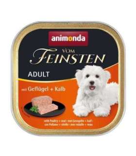 ANIMONDA Vom Feinsten Adult Poultry and veal - wet dog food - 150g