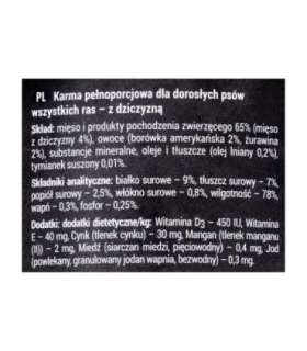 Dolina Noteci Rafi with venison, cranberries and blueberries - wet dog food - 400g