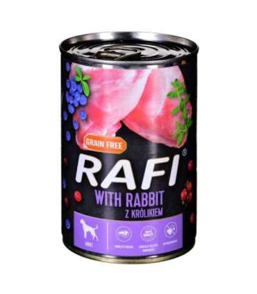 Dolina Noteci RAFI rabbit, blueberry, cranberry - Wet dog food 400 g