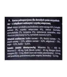 Dolina Noteci Rafi beef stomachs with ham - wet dog food - 400g