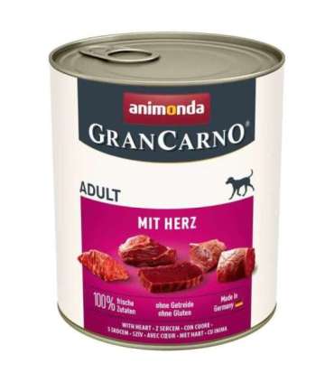 ANIMONDA GranCarno Adult with hearts - wet dog food - 800g