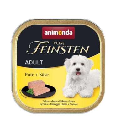 ANIMONDA Vom Feinsten Adult Turkey with cheese - wet dog food - 150g