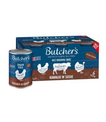 BUTCHER'S Original Mega pack mix with vegetables in gravy- wet dog food - 6 x 400g