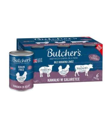BUTCHER'S Original Mega pack mix pieces in jelly - wet dog food - 6 x 400g