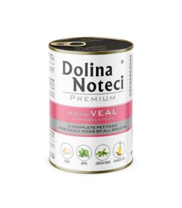 DOLINA NOTECI Premium Rich in veal with green peas - wet dog food - 400g