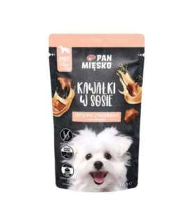 PAN MIĘSKO Pieces in sauce Veal with rabbit - wet dog food - 150g