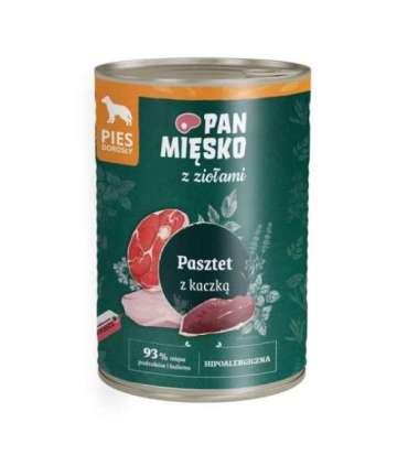 PAN MIĘSKO with herbs Duck pate - wet dog food - 400g