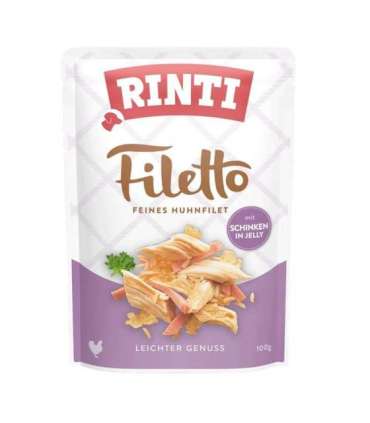RINTI Filetto Chicken fillet with ham - wet dog food - 100g