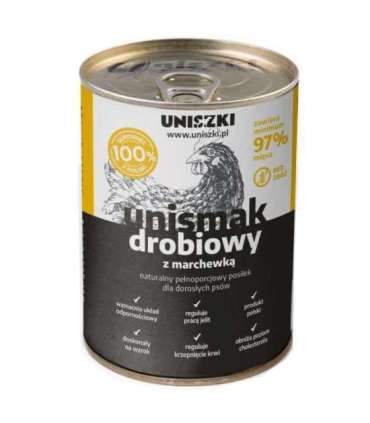 UNISZKI Unismak Chicken with Carrot - Wet Dog Food - 410g