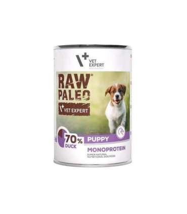 RAW PALEO Puppy Monoprotein Duck - wet food for puppies - 400 g