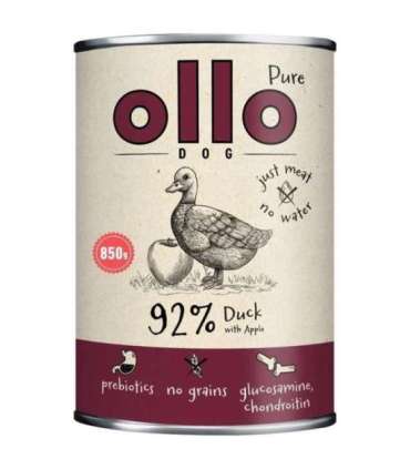 OLLO Pure Duck with apple - wet dog food - 850g
