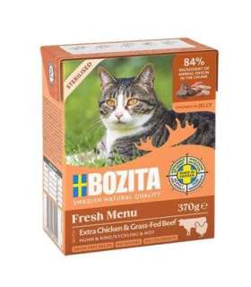 BOZITA Fresh Menu Sterilised Extra Chicken with beef  - wet cat food - 370g
