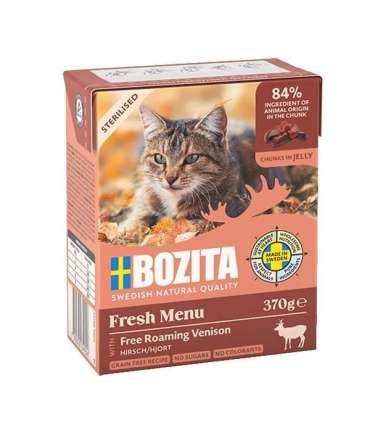 BOZITA Fresh Menu Sterilised Venison - wet cat food - 370g