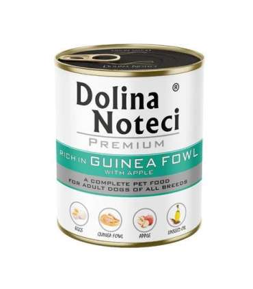 DOLINA NOTECI Premium rich in guinea fowl with apple – wet dog food – 800g