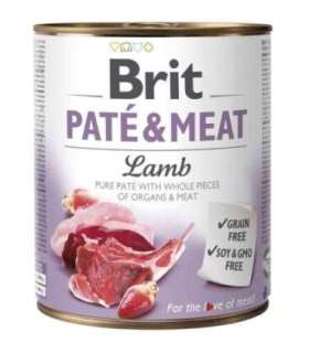 BRIT Paté & Meat with lamb - wet dog food - 800g