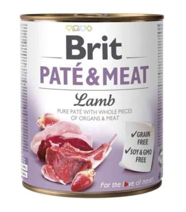 BRIT Paté & Meat with lamb - wet dog food - 800g