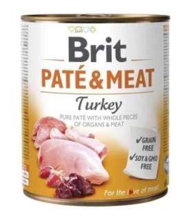 BRIT Paté & Meat with Turkey - wet dog food - 800g