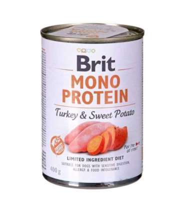 BRIT Mono Protein Turkey with sweet potato - Wet dog food - 400 g