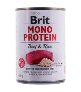 BRIT Mono Protein Beef & Rice - wet dog food - 400g