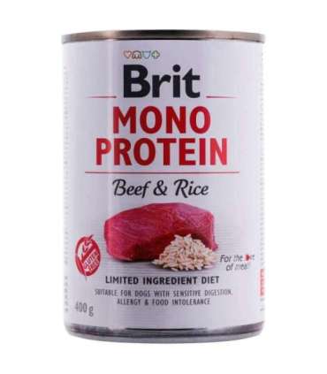 BRIT Mono Protein Beef & Rice - wet dog food - 400g