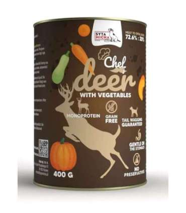 SYTA MICHA Chef Deer with vegetables - wet dog food - 400g