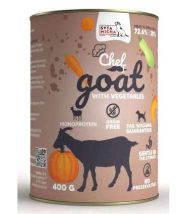 SYTA MICHA Chef Goat with vegetables - wet dog food - 400g