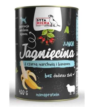 SYTA MICHA Junior Lamb with black carrot and banana - wet dog food - 400g