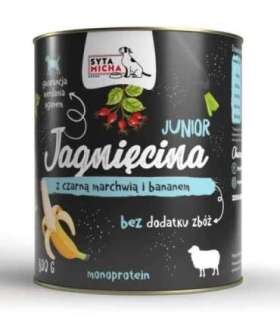 SYTA MICHA Junior Lamb with black carrot and banana - wet dog food - 800g