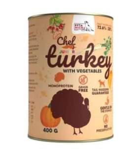SYTA MICHA Chef Turkey with vegetables Junior - wet dog food - 400g