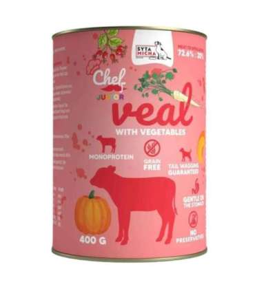 SYTA MICHA Chef Veal with vegetables Junior - wet dog food - 400g