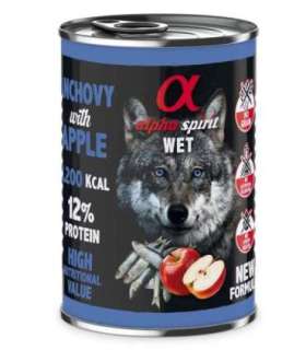 ALPHA SPIRIT WET Anchovies with apple - wet dog food - 400g
