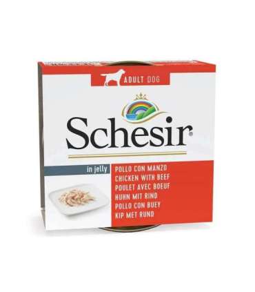 SCHESIR in jelly Chicken with beef - wet dog food - 150 g