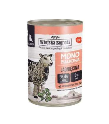 WIEJSKA ZAGRODA Puppy Monoprotein Lamb - wet dog food - 400g