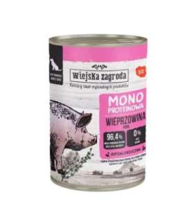 WIEJSKA ZAGRODA Mono-protein Pork - wet dog food - 400g