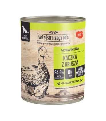WIEJSKA ZAGRODA Duck with pear - wet dog food - 800g
